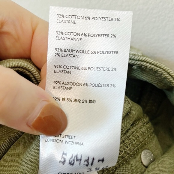 Free People We The Free NEW Raw High-Rise Jegging Jeans Army Green Size 26 - Picture 13 of 13